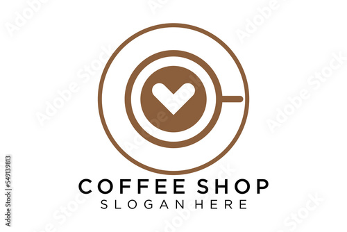 Coffee logotype. Minimalist coffee logo concept, fit for caffe, restaurant, packaging and coffee business. Illustration vector logo.
