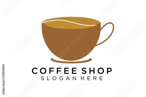 Coffee logotype. Minimalist coffee logo concept, fit for caffe, restaurant, packaging and coffee business. Illustration vector logo.
