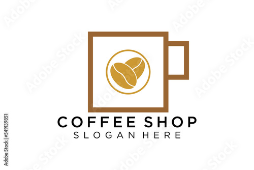Coffee logotype. Minimalist coffee logo concept, fit for caffe, restaurant, packaging and coffee business. Illustration vector logo.
