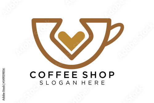 Coffee logotype. Minimalist coffee logo concept, fit for caffe, restaurant, packaging and coffee business. Illustration vector logo.
