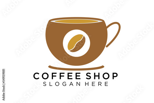 Coffee logotype. Minimalist coffee logo concept, fit for caffe, restaurant, packaging and coffee business. Illustration vector logo.
