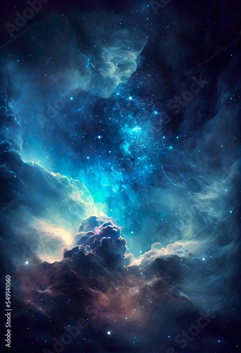 space background with blue nebul  background pattern  illustration with atmosphere world