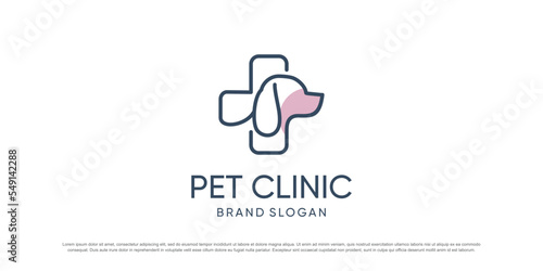 Pet logo design vector with creative element concept