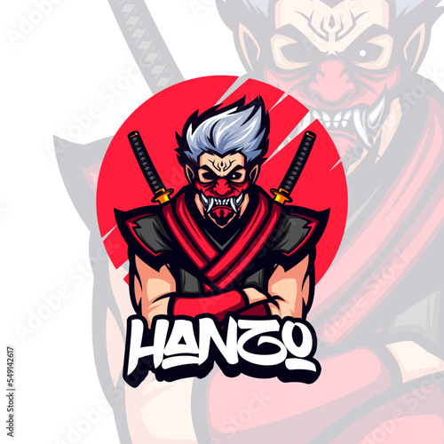 Dark Armor Shinobi Mascot Illustration