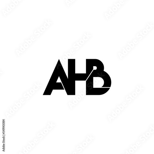 ahb letter initial monogram logo design