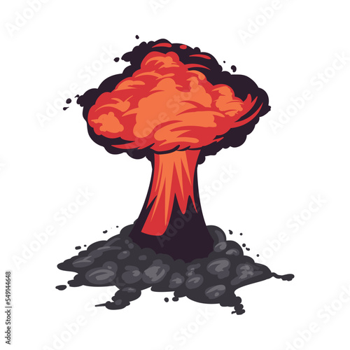 flat eruption illustration