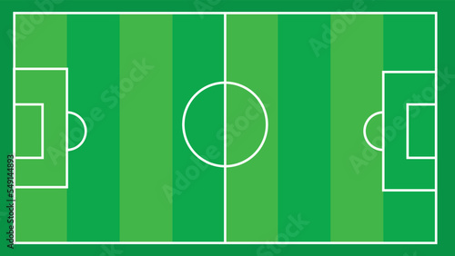 Football field background with beautiful green vector illustration