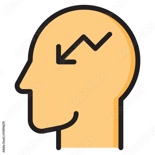 Human Mind Decrease Icon