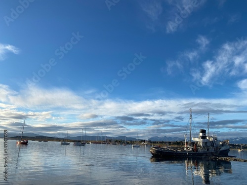 Ushuaia  boats in the port