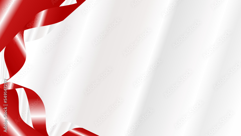 Abstract background, white red gradient modern design Indonesia independence day vector illustration