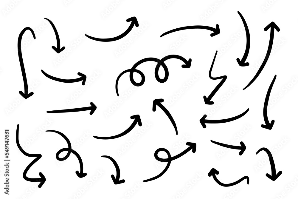 hand drawn arrow set. Doodle vector illustration. hand drawn arrow set. Doodle vector illustration.