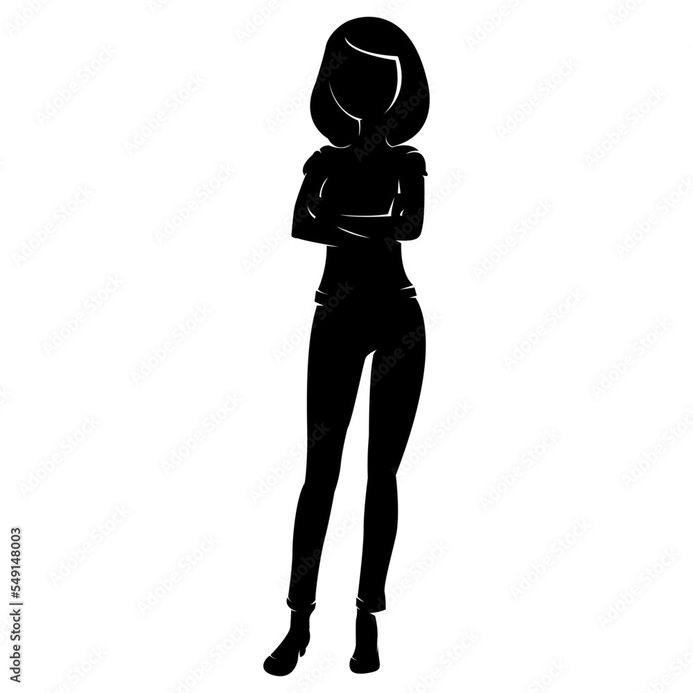 Simple character silhouette design Simple character silhouette design