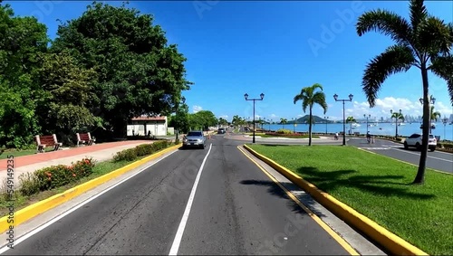 Rodando en bicicleta en un día soleado por amador panamá photo