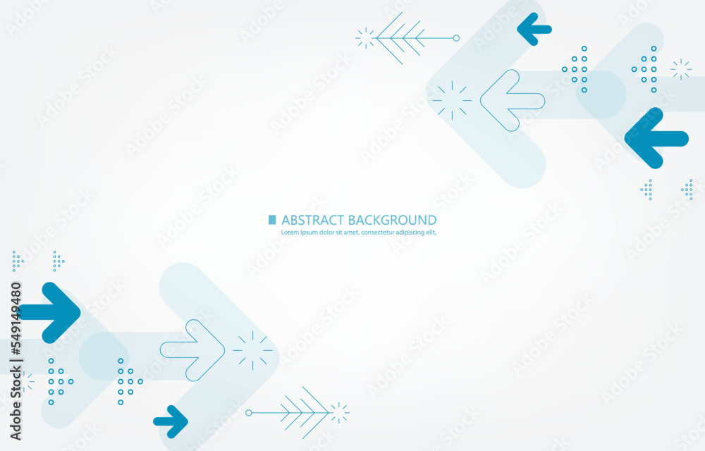 Abstract vector arrow shape white background Abstract vector arrow shape white background