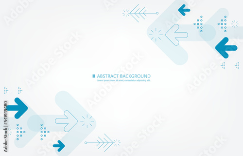 Abstract vector arrow shape white background