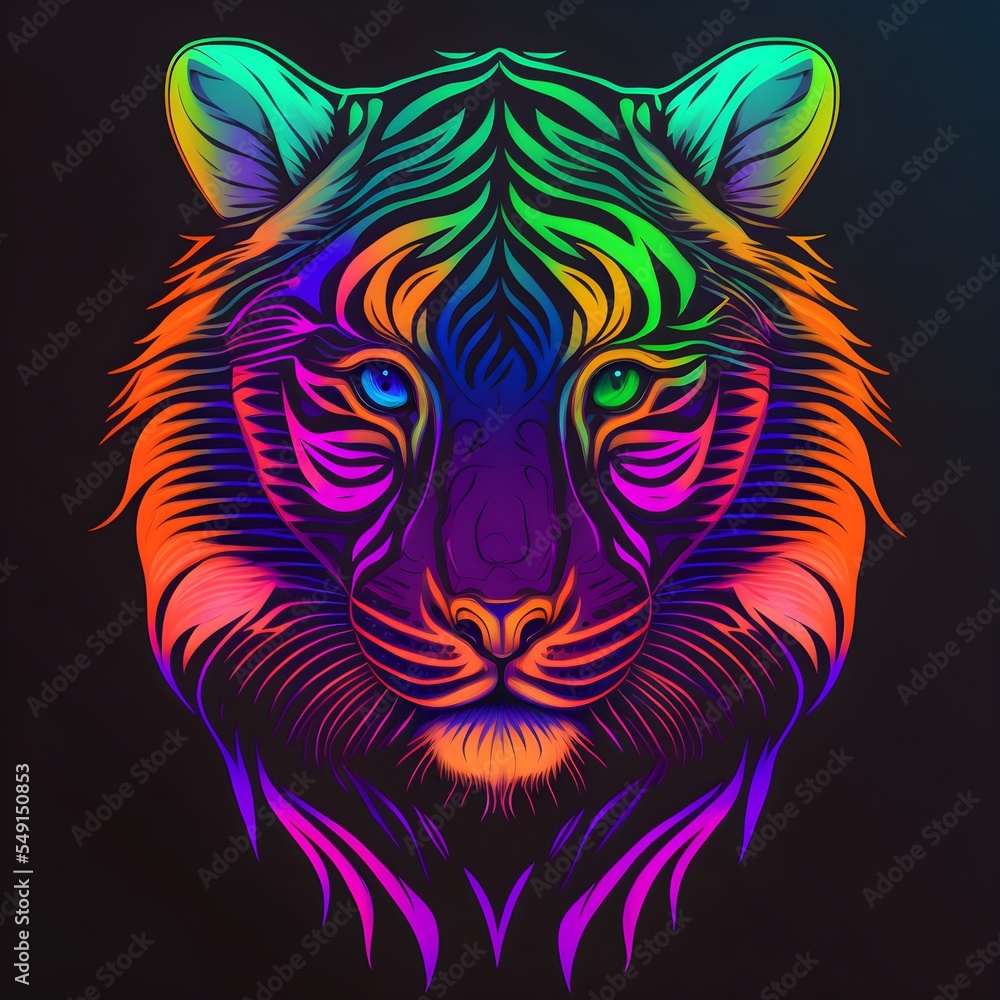 High quality illustration of a tiger