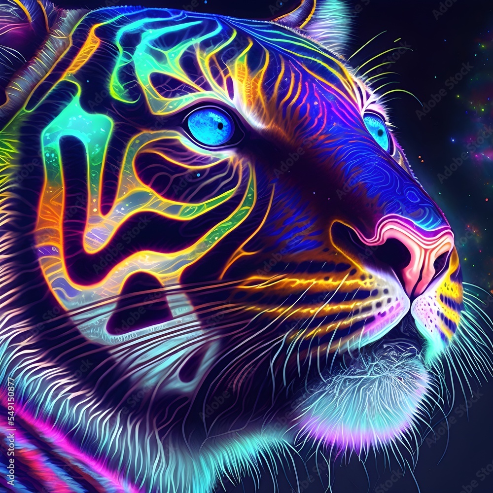 High quality illustration of a tiger High quality illustration of a tiger