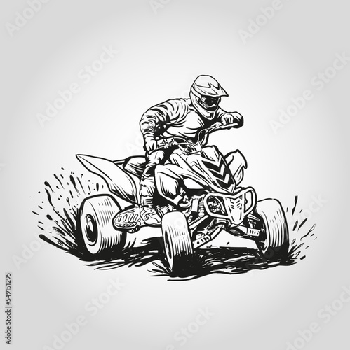 ATV sport  silhouette logo