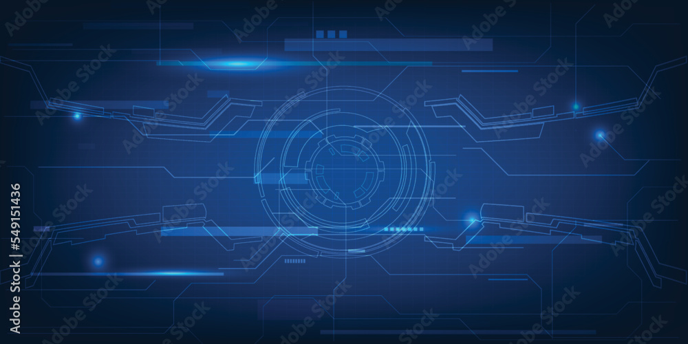 Vector illustration of digital element grid line circuit for advertising and game animation production.Future digital technology and innovation concept.