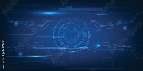 Vector illustration of digital element grid line circuit for advertising and game animation production.Future digital technology and innovation concept.