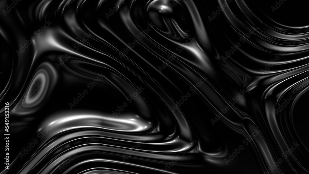 3d render of abstract liquid metal background with curved lines 3d render of abstract liquid metal background with curved lines