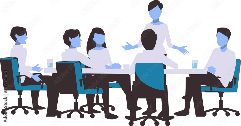 Group of Group of Business People meeting on a Cafe,Vector illustration cartoon character