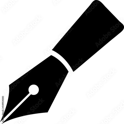 fontain pen icon vector symbol template on white background 