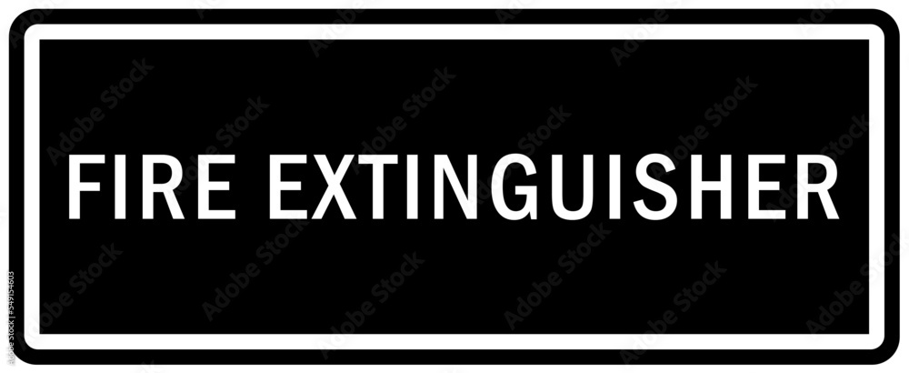 Fototapeta premium Fire emergency sign fire extinguisher pictogram