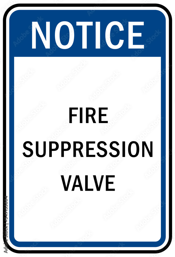 Fire emergency sign fire suppression valve Fire emergency sign fire suppression valve