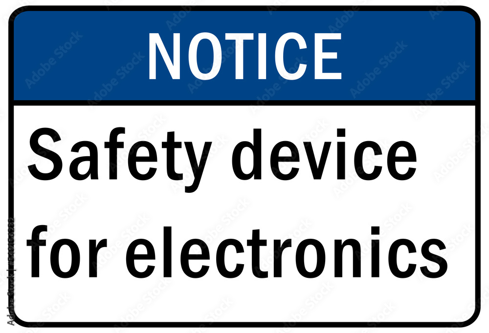 Fire emergency sign safety device for electronic