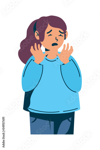 girl with fear