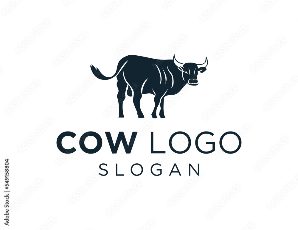 Logo about Cow on white background. created using the CorelDraw application.