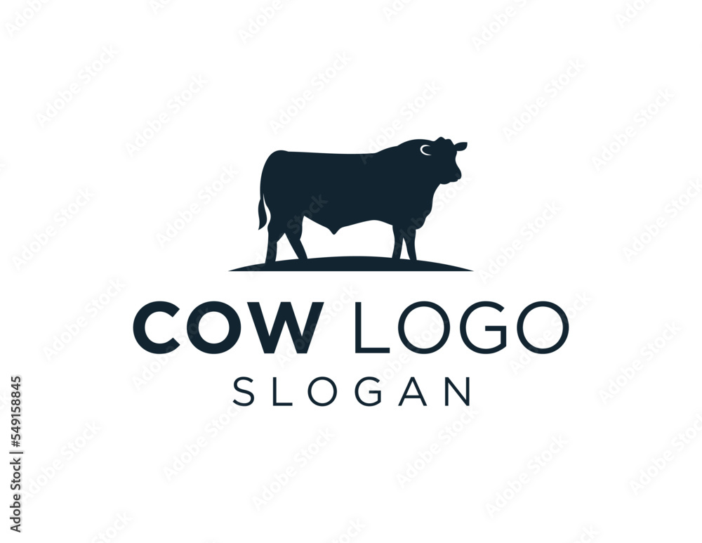 Obraz premium Logo about Cow on white background. created using the CorelDraw application.