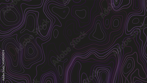 Abstract topographic background. Topographic map and place for texture. Landscape geodesy topography map background. Line texture pattern. Wavy banner and color geometric form.