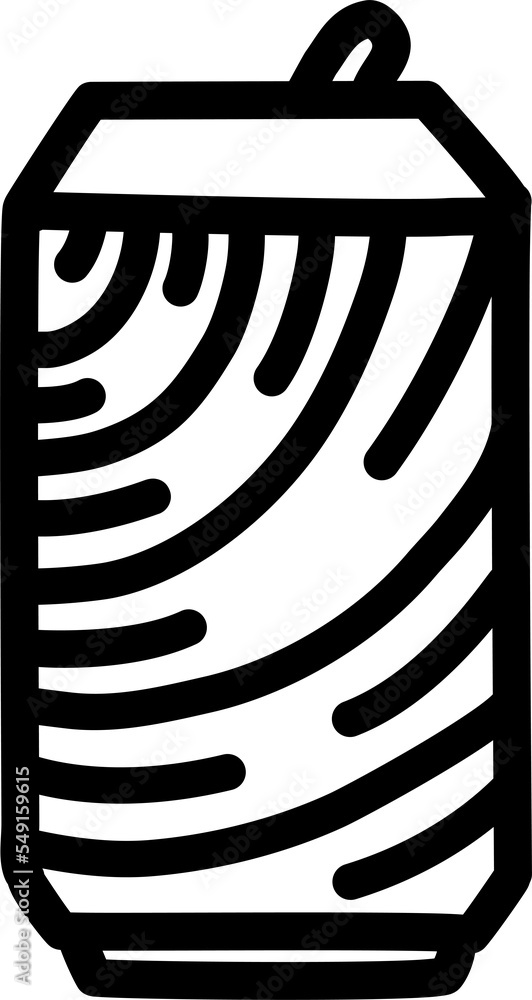 Beverage canned with Cool pattern design, linear icon. Beverage canned with Cool pattern design, linear icon.