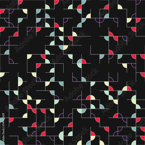 Decorative diagram colorful geometric figures background illustration