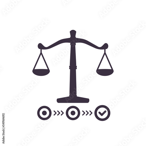 legal case progress vector icon