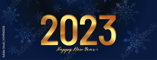 2023 new year occasion banner in snowflake concept background