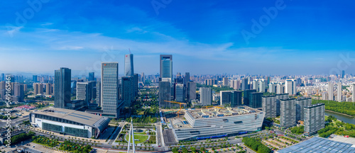 Aerial Scenery of East New Town, Ningbo, Zhejiang, China © Weiming