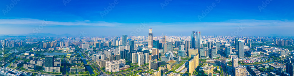 Aerial Scenery of East New Town, Ningbo, Zhejiang, China