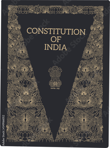 Vector illustration of the Indian constitution photo