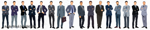 Collection of businessman standing