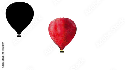 Hot air balloon silhouette