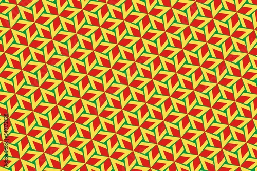 Geometric pattern in the colors of the national flag of Republic of the Congo. The colors of Republic of the Congo.