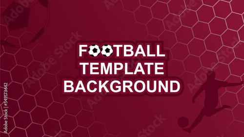 Football background red template vector illustration