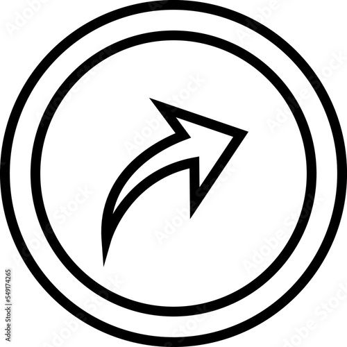 editable arrow icon with black and white style, Arrows icons. Web page and mobile application forward refresh and return symbols, Right arrow icon outline, and linear vector. reply icon vector