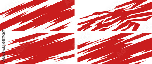 Side body graphic sticker set. Abstract racing design concept. Car decal wrap design for motorcycle, boat, truck, car, boat and more. Vector eps 10.