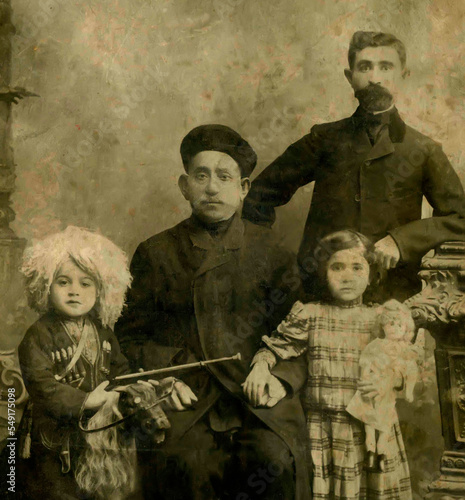 An old photo of an Armenian family.