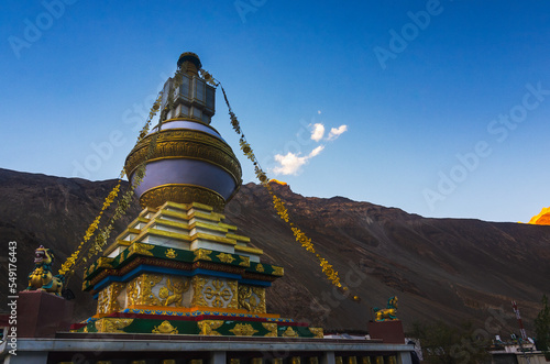 Top of the buddhist temple in Tabo, India