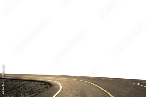 asphalt curve road transparent
